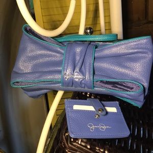 Bow Clutch- detachable wallet!